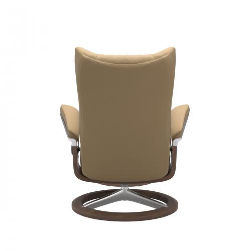 Stressless Wing (L) Signature Base Recliner with Ottoman