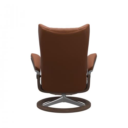 Stressless Wing (L) Signature Base Recliner with Ottoman