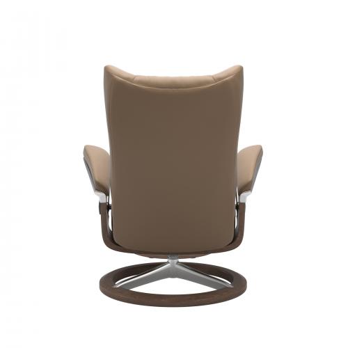 Stressless Wing (L) Signature Base Recliner with Ottoman