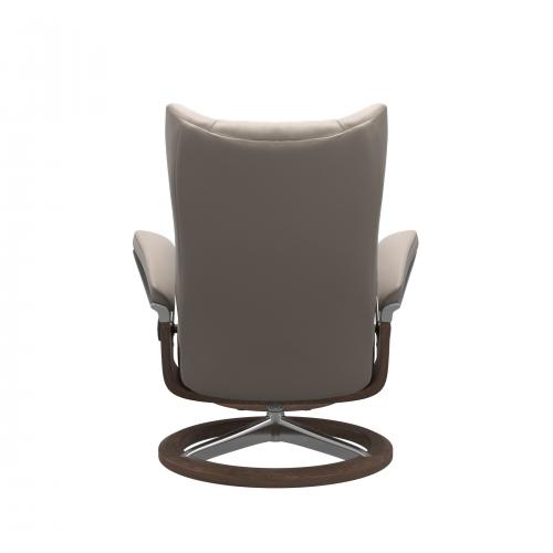 Stressless Wing (L) Signature Base Recliner with Ottoman