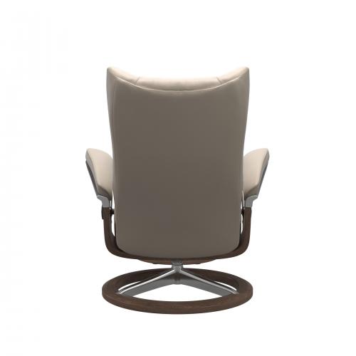 Stressless Wing (L) Signature Base Recliner with Ottoman