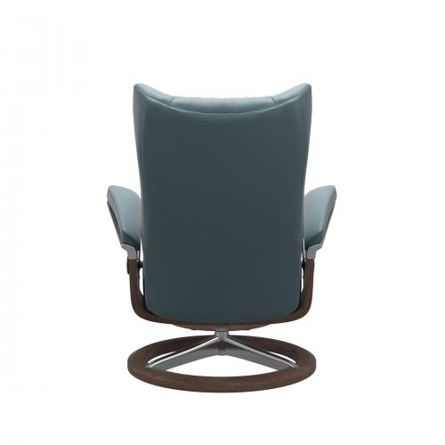 Stressless Wing (L) Signature Base Recliner with Ottoman
