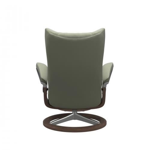 Stressless Wing (L) Signature Base Recliner with Ottoman