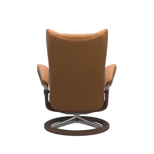 Stressless Wing (L) Signature Base Recliner with Ottoman