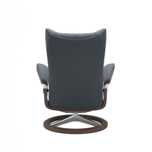 Stressless Wing (L) Signature Base Recliner with Ottoman