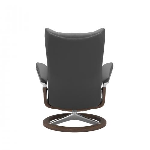 Stressless Wing (L) Signature Base Recliner with Ottoman