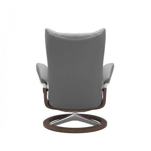 Stressless Wing (L) Signature Base Recliner with Ottoman