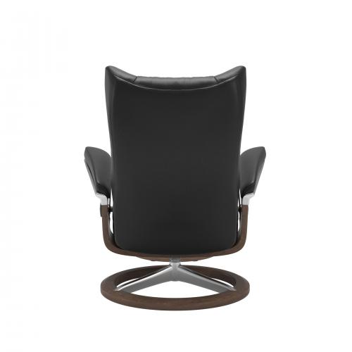 Stressless Wing (L) Signature Base Recliner with Ottoman