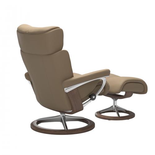 Stressless Magic (M) Signature Base Recliner with Ottoman