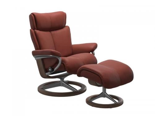 Stressless Magic (M) Signature Base Recliner with Ottoman