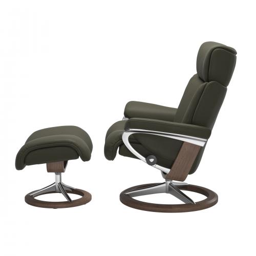 Stressless Magic (M) Signature Base Recliner with Ottoman