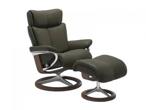 Stressless Magic (M) Signature Base Recliner with Ottoman