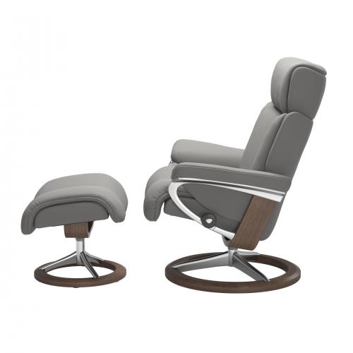 Stressless Magic (M) Signature Base Recliner with Ottoman