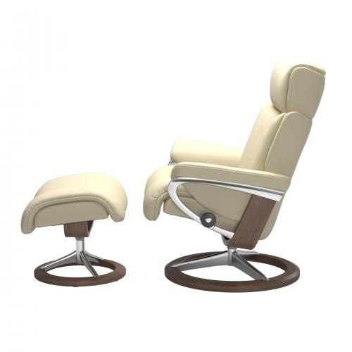 Stressless Magic (M) Signature Base Recliner with Ottoman