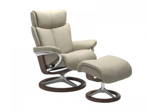 Stressless Magic (M) Signature Base Recliner with Ottoman