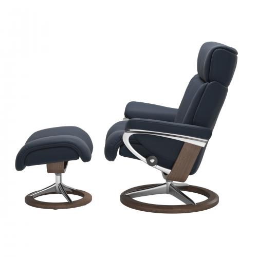Stressless Magic (M) Signature Base Recliner with Ottoman