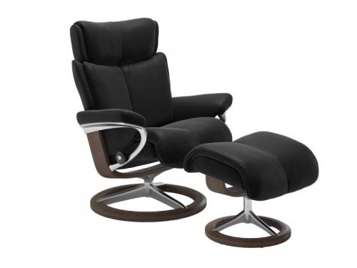 Stressless Magic (M) Signature Base Recliner with Ottoman