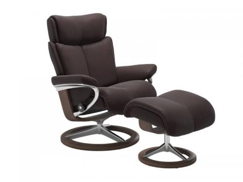 Stressless Magic (M) Signature Base Recliner with Ottoman