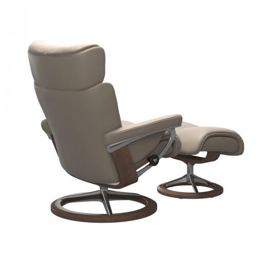 Stressless Magic (M) Signature Base Recliner with Ottoman
