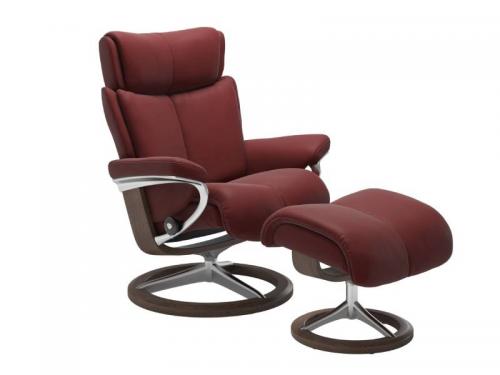 Stressless Magic (M) Signature Base Recliner with Ottoman