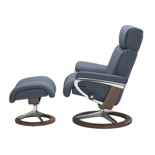 Stressless Magic (M) Signature Base Recliner with Ottoman