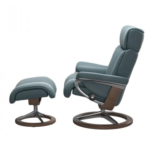 Stressless Magic (M) Signature Base Recliner with Ottoman