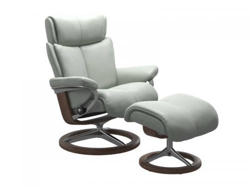 Stressless Magic (M) Signature Base Recliner with Ottoman