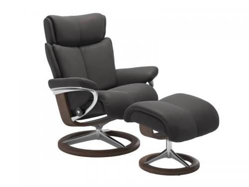Stressless Magic (M) Signature Base Recliner with Ottoman