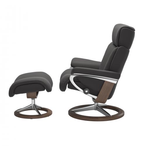Stressless Magic (M) Signature Base Recliner with Ottoman