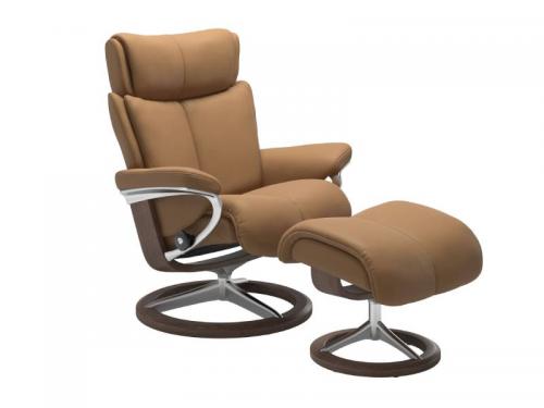 Stressless Magic (M) Signature Base Recliner with Ottoman