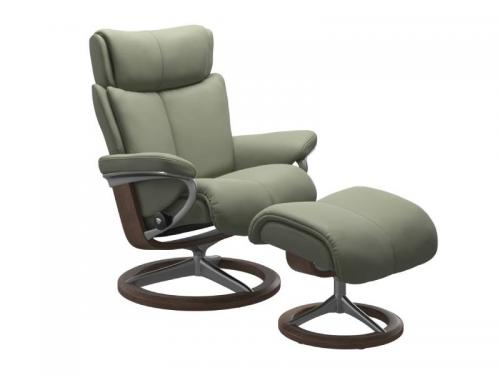 Stressless Magic (M) Signature Base Recliner with Ottoman