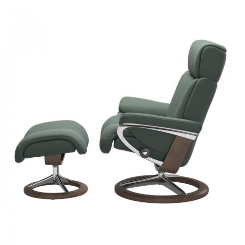 Stressless Magic (M) Signature Base Recliner with Ottoman