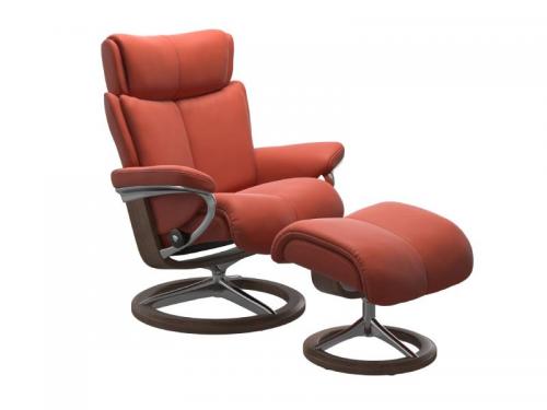 Stressless Magic (M) Signature Base Recliner with Ottoman