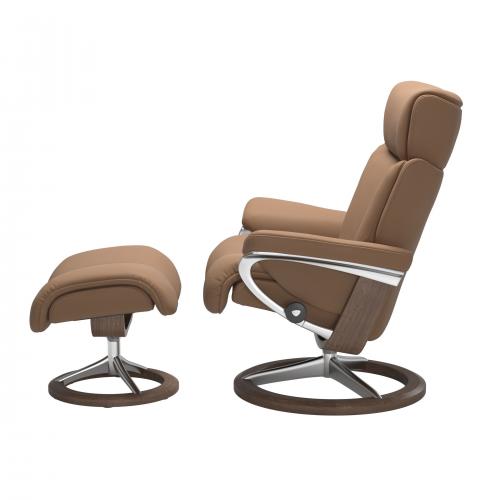 Stressless Magic (M) Signature Base Recliner with Ottoman
