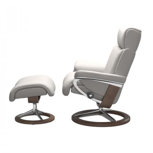 Stressless Magic (M) Signature Base Recliner with Ottoman