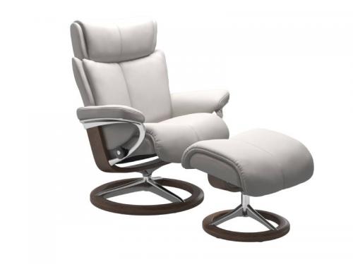 Stressless Magic (M) Signature Base Recliner with Ottoman