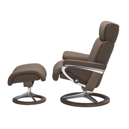 Stressless Magic (M) Signature Base Recliner with Ottoman