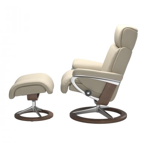 Stressless Magic (M) Signature Base Recliner with Ottoman