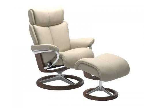 Stressless Magic (M) Signature Base Recliner with Ottoman