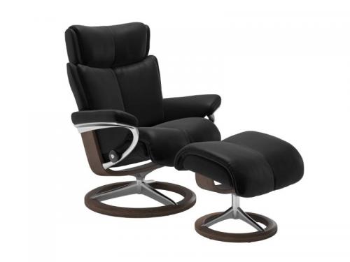 Stressless Magic (M) Signature Base Recliner with Ottoman