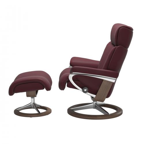 Stressless Magic (M) Signature Base Recliner with Ottoman