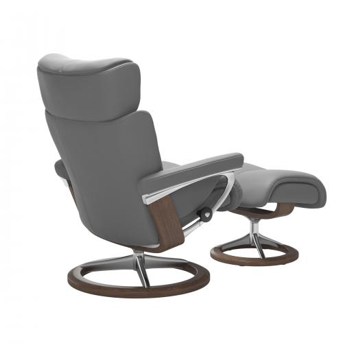 Stressless Magic (M) Signature Base Recliner with Ottoman