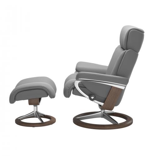 Stressless Magic (M) Signature Base Recliner with Ottoman