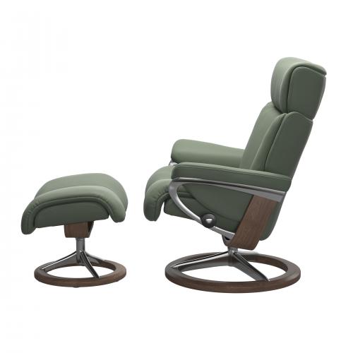 Stressless Magic (M) Signature Base Recliner with Ottoman