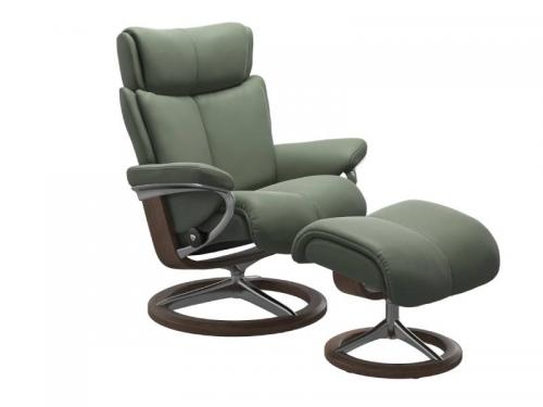 Stressless Magic (M) Signature Base Recliner with Ottoman