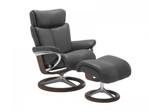Stressless Magic (M) Signature Base Recliner with Ottoman