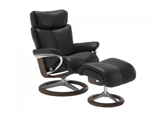 Stressless Magic (M) Signature Base Recliner with Ottoman