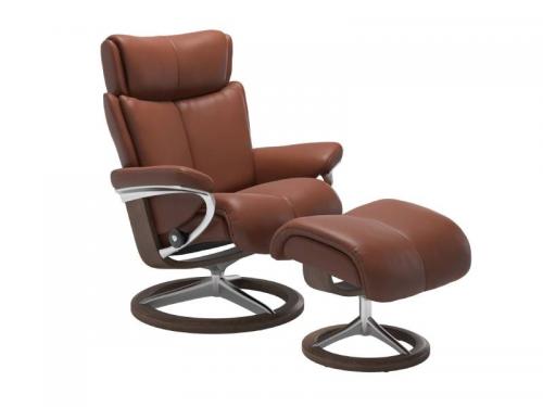 Stressless Magic (M) Signature Base Recliner with Ottoman