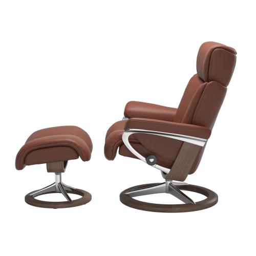 Stressless Magic (M) Signature Base Recliner with Ottoman