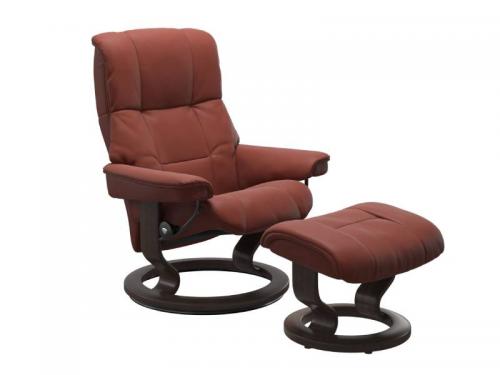 Stressless Mayfair (M) Classic Base Recliner with Ottoman